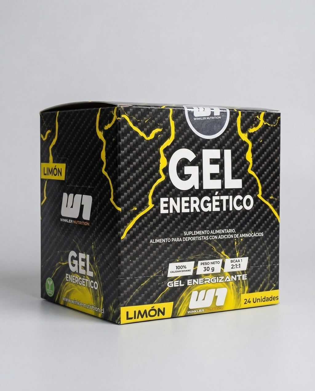 24x Gel Energético Winkler Sabor Limón - Caja 24 unidades