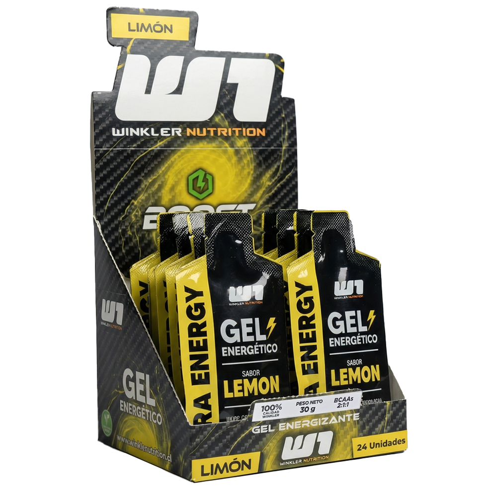 24x Gel Energético Winkler Sabor Limón - Caja 24 unidades