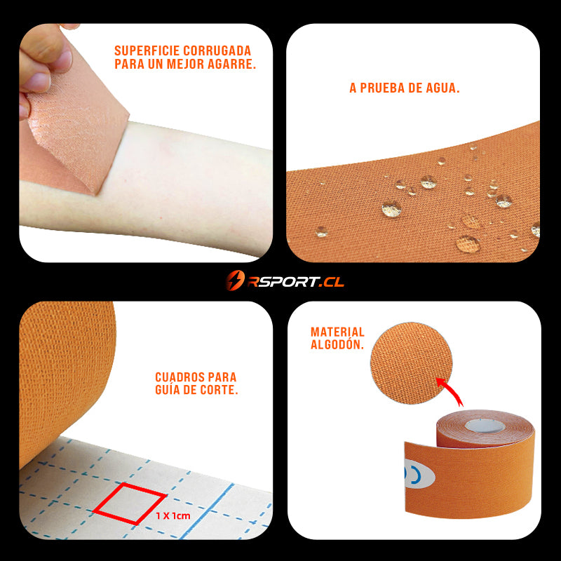 Kinesiology Tape Deportivo | Cinta Kinesiológica 5cm x 5m | Sport & Therapy