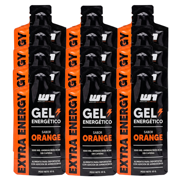 12x Gel Energético Winkler Sabor Naranja - Pack x 12 Unidades