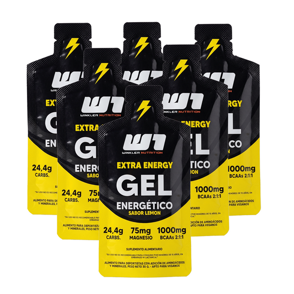 6x Gel Energético Winkler Sabor Limón - Pack x 6 Unidades