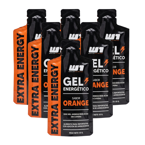 6x Gel Energético Winkler Sabor Naranja - Pack x 6 Unidades